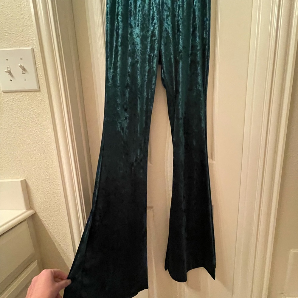 Velvet bell bottoms